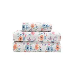 Elite Home Microfiber Watercolor Collection Watercolor Multi